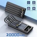 Power Bank Batería Solar Panel 20.000Mah 4 EM 1