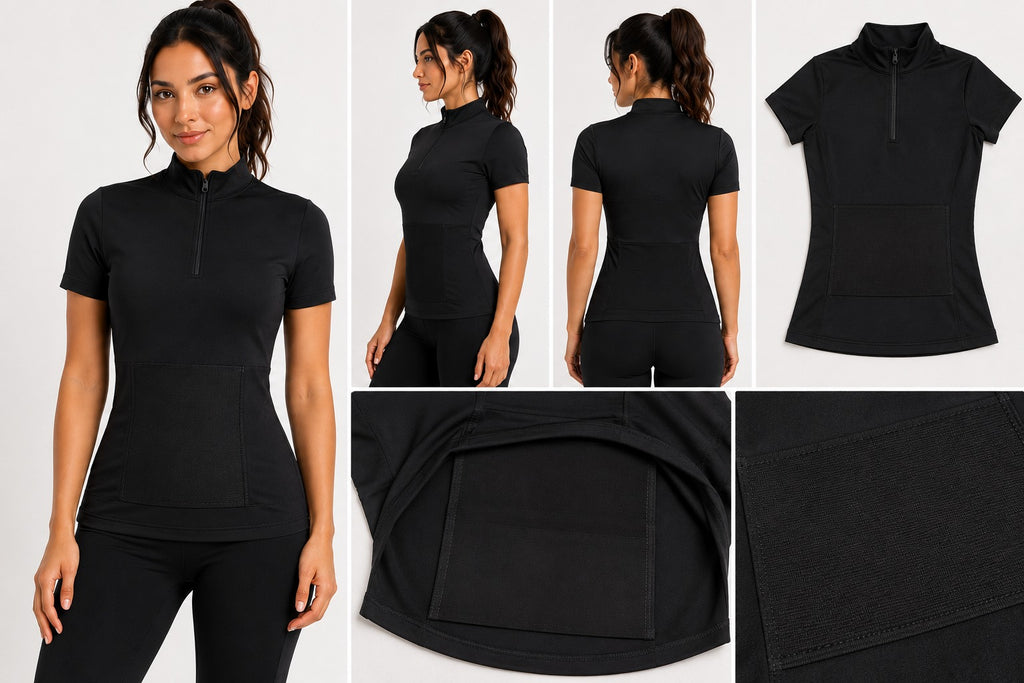 Camiseta Moldea cuello Alto PowerFit