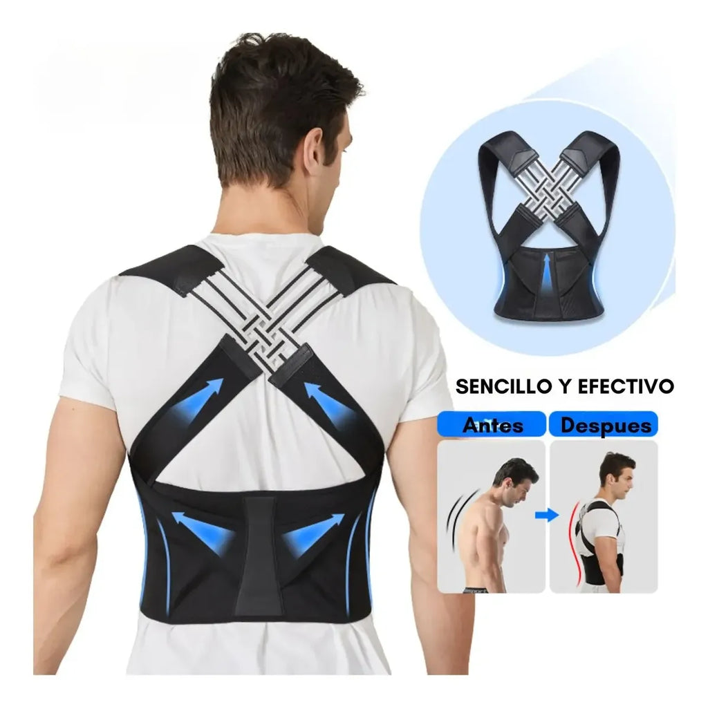 Corrector de Postura Ajustable – Soporte Lumbar para Hombre y Mujer