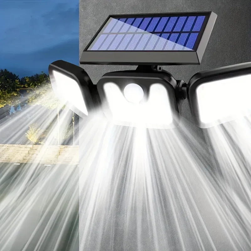 LAMPARA SOLAR EXTERIOR DE 3 CUERPOS