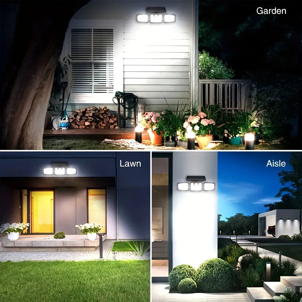 LAMPARA SOLAR EXTERIOR DE 3 CUERPOS