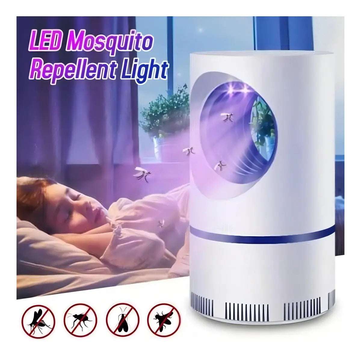 Lampara Mata Insectos Mosquitos Electric