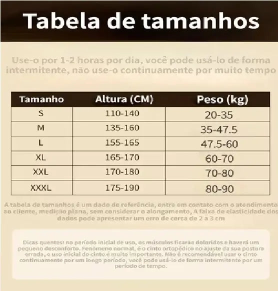 Corrector de Postura Ajustable – Soporte Lumbar para Hombre y Mujer