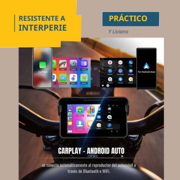 Radio Pantalla Para Motocicleta | Android & CarPlay