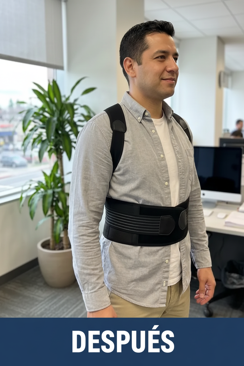 Corrector de Postura Ajustable – Soporte Lumbar para Hombre y Mujer