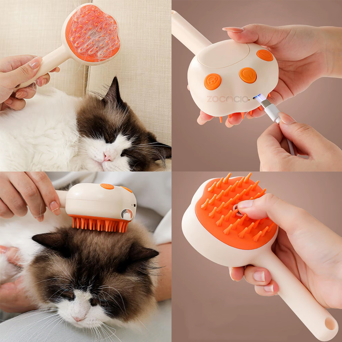 Cepillo Aseo Para Gatos Y Perros Pulveri