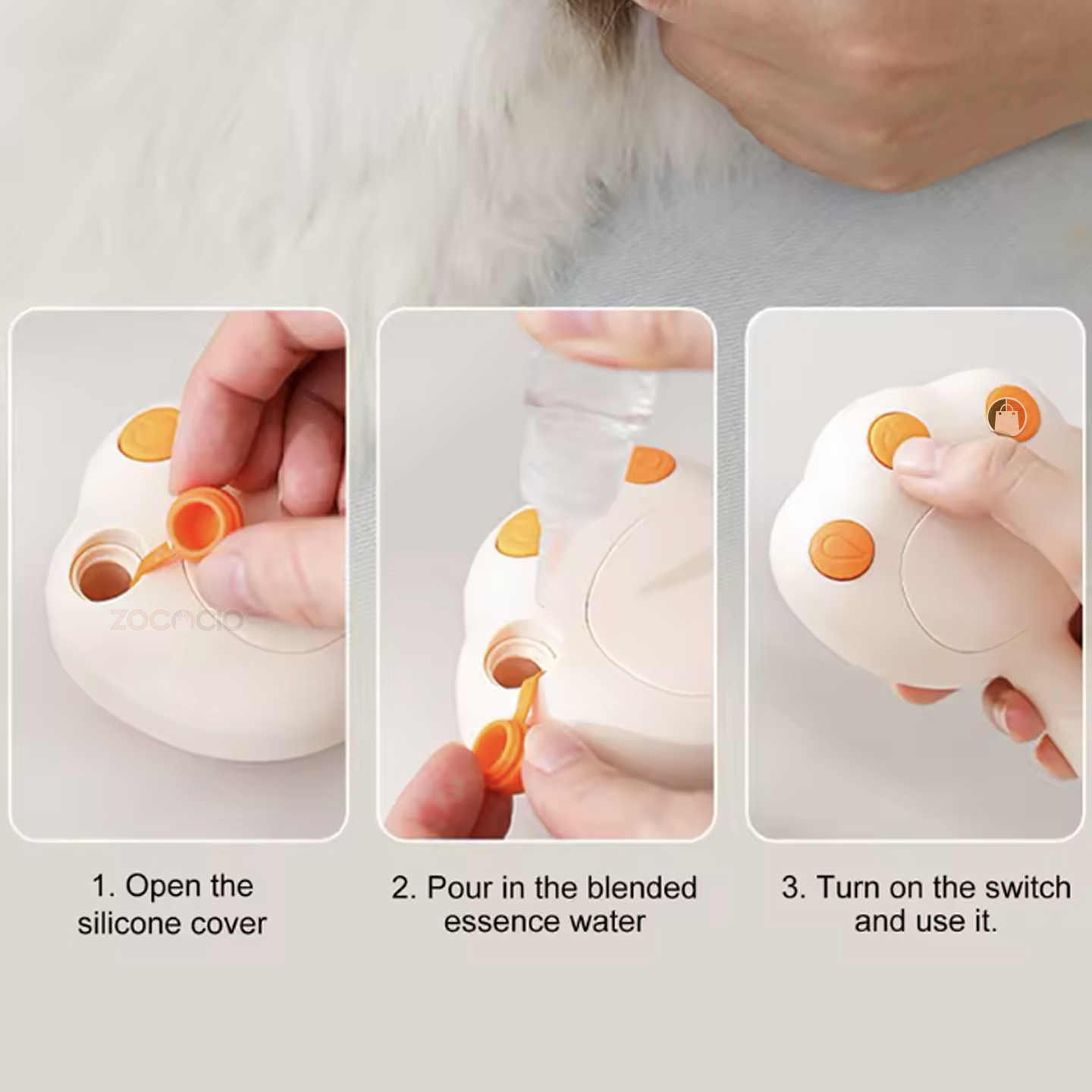 Cepillo Aseo Para Gatos Y Perros Pulveri