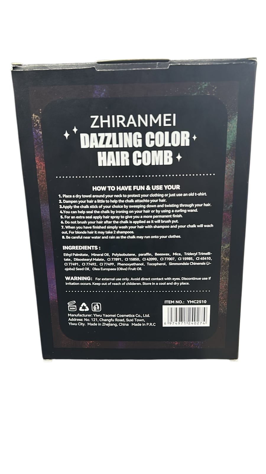 PEINE TIZA PELO  TINTE